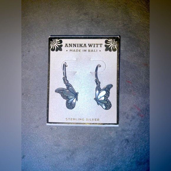 BNWT Annika Witt Sterling Silver Abalone Butterfly - Picture 1 of 3